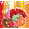 give thanks - Funny Turkey