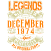 1974 December Birthday Legend