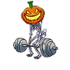 Deadlift Skeleton Pumpkin