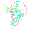 Purple Flash Skull