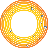 Circles Sun with Stars