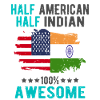 Moitié américain moitié indien