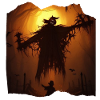 Halloween ghost with pumpkin