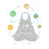 Astronaute de yoga
