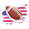 Patriotic football American flag