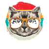 Sunglasses Cat Retro Kitten
