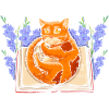 Cute Cat Read Book