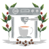 Espresso machine coffee plant