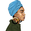 Blue head wrap
