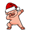 Dabbing Pig Merry Christmas