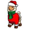Llama with Christmas Sweater