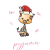 Giraffe Pyjama Weihnachten Schlafen