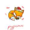 Fuchs Pyjama Weihnachten Schlafen