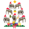 elephant in christmas. Christmas gift
