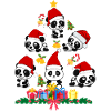 Panda-Weihnachten. Weihnachtsgeschenk