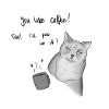 Coffy Cat mit Grumpy Note