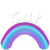 Cat, regenbogen Design, für mama