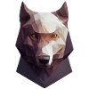 Polygon Wolfkopf niedrige Poly Wölfe