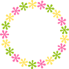 Pattern Frame Circle Flowers
