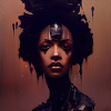 African woman art motifs