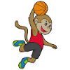 Monkey Basketball Player Basketball