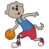 Dog Basketball Player Basketball