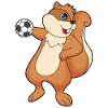 Squirrel Handball Player Handball