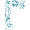Snowflakes blue and white