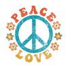 Pace & Amore - Hippie Segno di Pace con i Fiori
