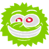 Hairy monster crazy face