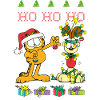 Garfield And Odie Christmas Hohoho
