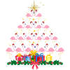Flamingo-Weihnachten. Weihnachtsgeschenk