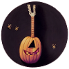 Halloween pumpkin-shaped guitar
