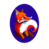 Cheerful Fox with background