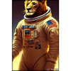 Leo Big Cat Astronaut Future Sci-Fi Technology