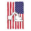 USA Flag Excavator Driver