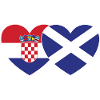 Croatie Écosse Flag Heart