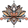 Handgezeichnete Lotus-Blume