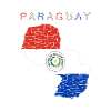 Carte du Paraguay Drapeau