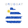 Uruguay Map Flag