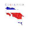 Costa Rica Map Flag