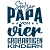 Stolzer Papa von vier Kindern