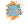 Kawaii Japanese-style cat animal
