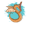 Dragon snake with open mouth