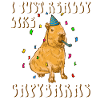 Capybara funny saying birthday