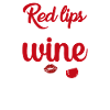 Red lips and wine
