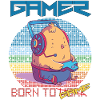 Gamer Funny Chick Gry wideo Born To Gaming Retro