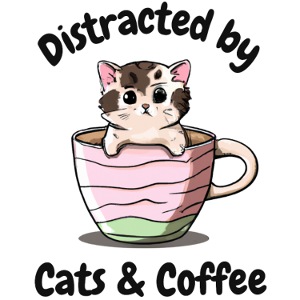 Distraherad av katter och kaffe