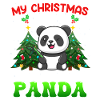 Juletøj pige, der elsker pandaer panda