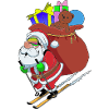Père noël à skis
